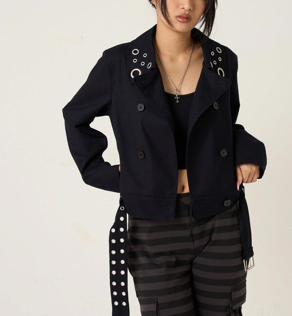  「TRアイレットショートPジャケット」|ブルゾン・スタジャン|