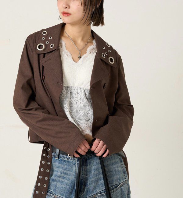  「TRアイレットショートPジャケット」|ブルゾン・スタジャン|