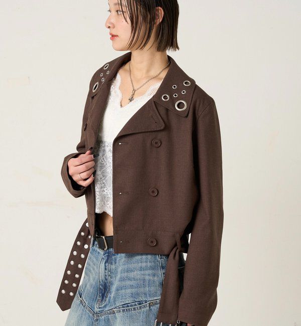  「TRアイレットショートPジャケット」|ブルゾン・スタジャン|