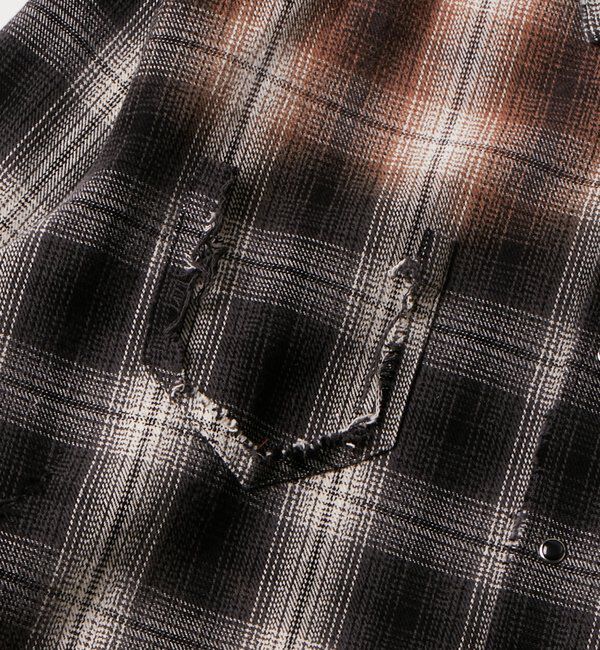  「【FromVintage】ダメージチェックシャツ」|シャツ・ブラウス|