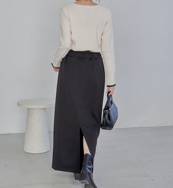  「1ポイントバイカラーニット」|ニット・セーター|