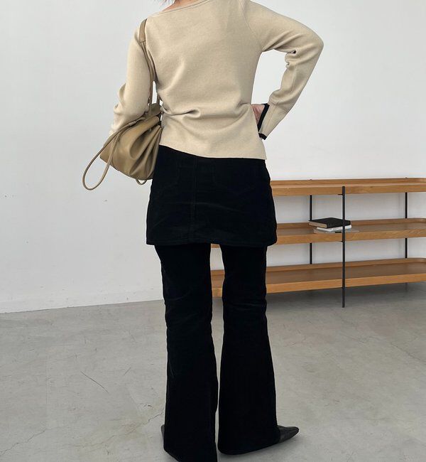  「1ポイントバイカラーニット」|ニット・セーター|