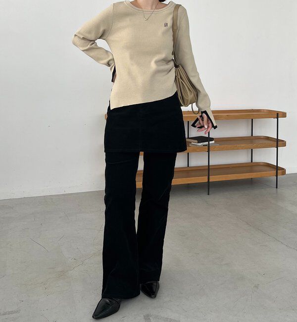  「1ポイントバイカラーニット」|ニット・セーター|