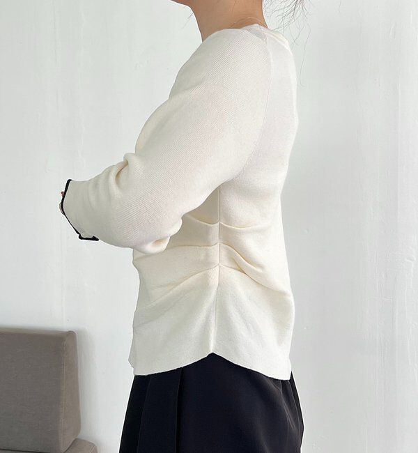  「1ポイントバイカラーニット」|ニット・セーター|