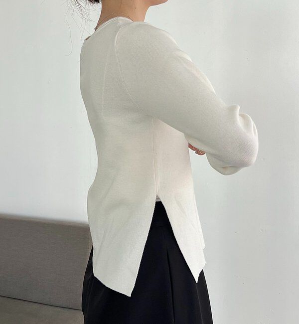  「1ポイントバイカラーニット」|ニット・セーター|