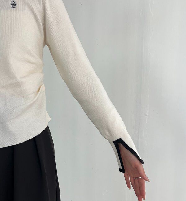  「1ポイントバイカラーニット」|ニット・セーター|