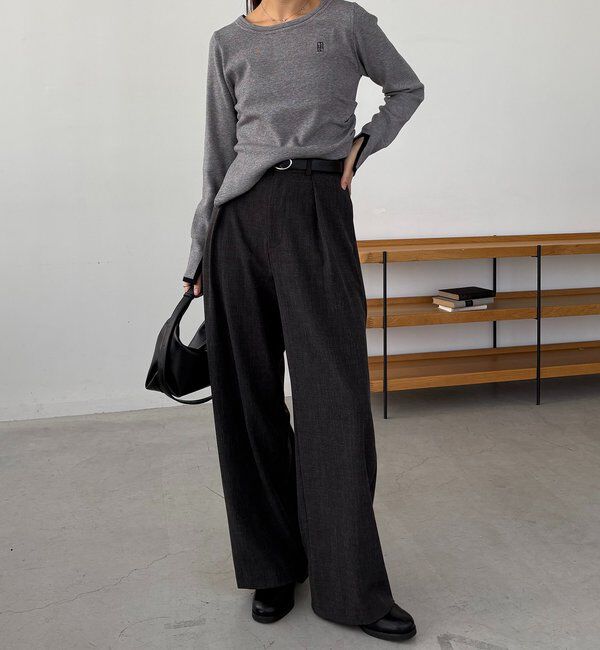  「1ポイントバイカラーニット」|ニット・セーター|