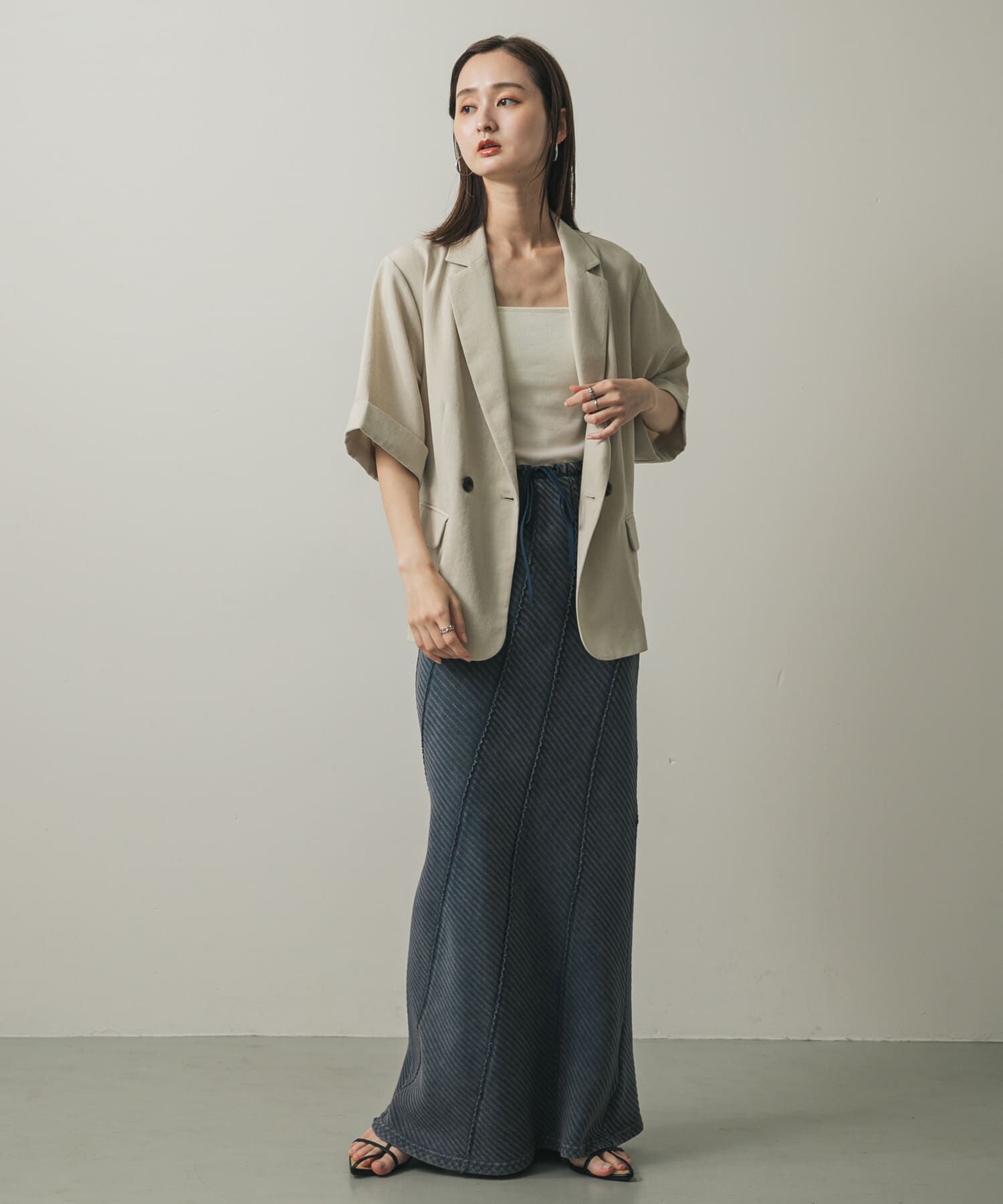 SENSE OF PLACE by URBAN RESEARCH「バイアスリブスカート」|スカート|