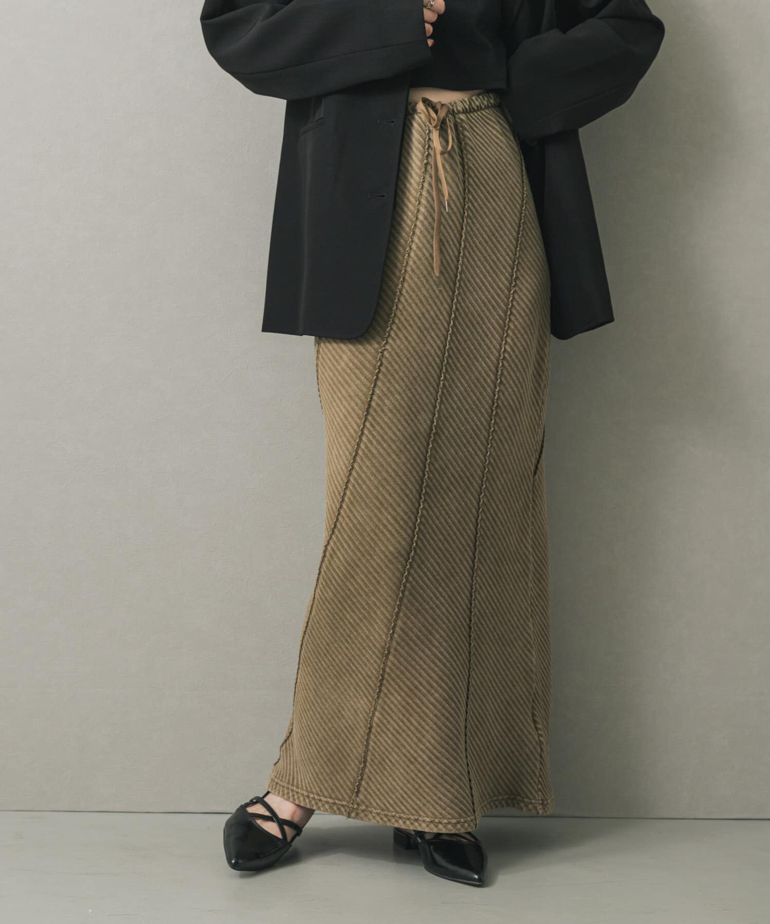 SENSE OF PLACE by URBAN RESEARCH「バイアスリブスカート」|スカート|