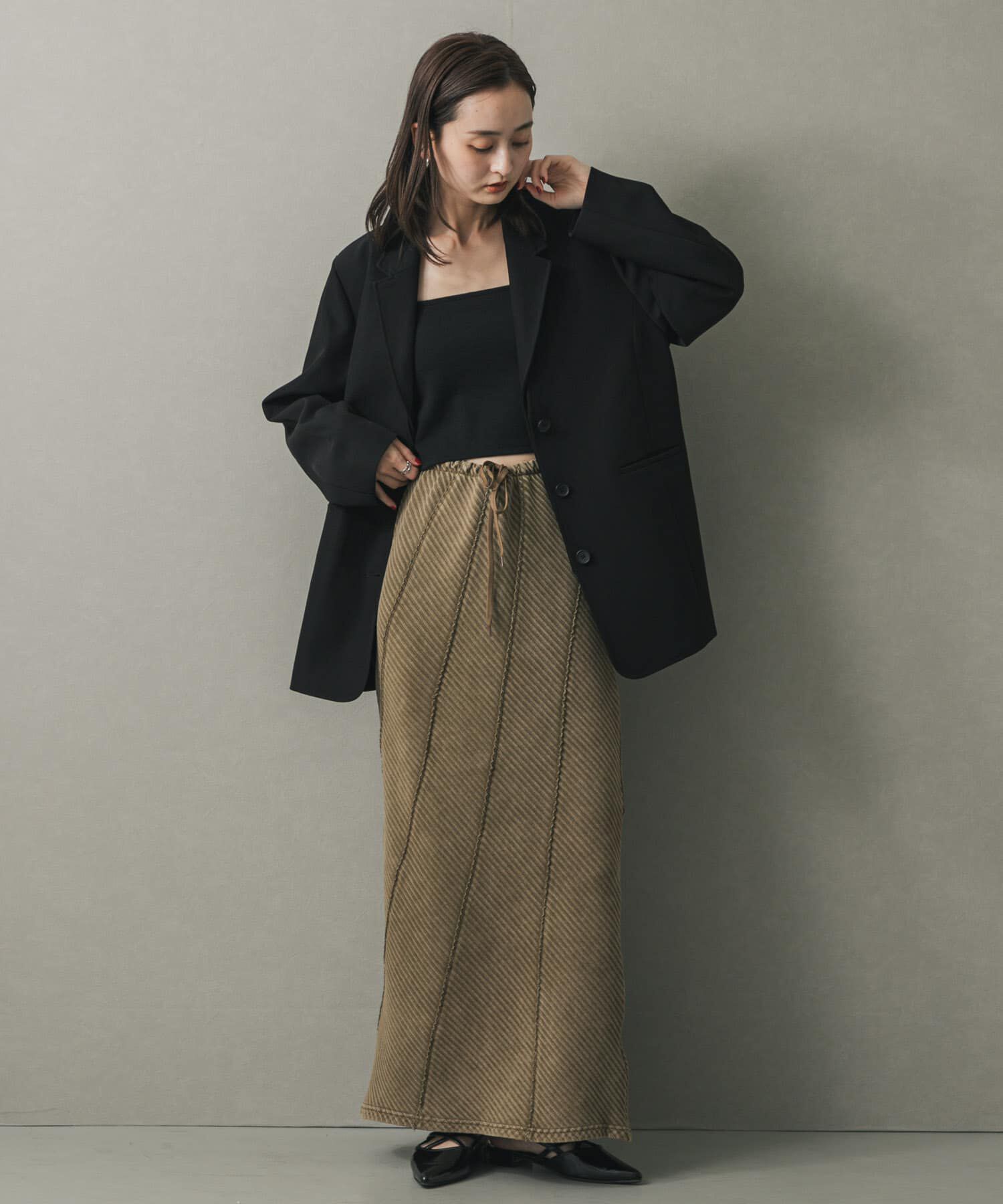 SENSE OF PLACE by URBAN RESEARCH「バイアスリブスカート」|スカート|