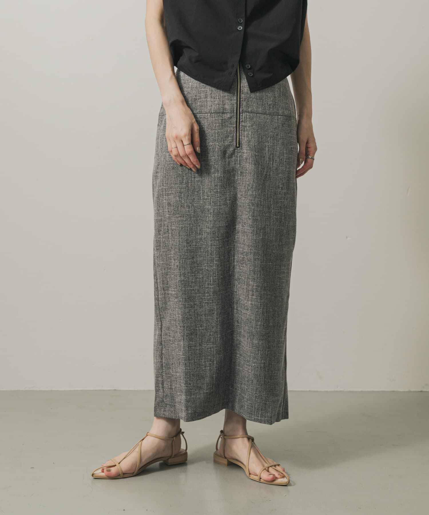 SENSE OF PLACE by URBAN RESEARCH「ツイードジップアイラインスカート」|スカート|