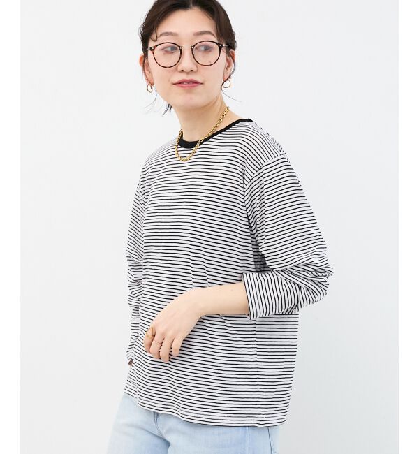  「シアーボーダーカットソー」|Tシャツ・カットソー|