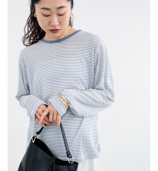  「シアーボーダーカットソー」|Tシャツ・カットソー|