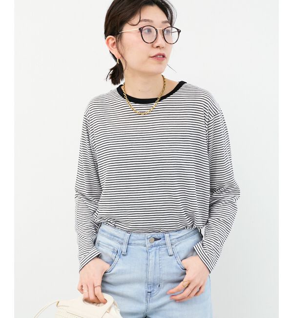  「シアーボーダーカットソー」|Tシャツ・カットソー|