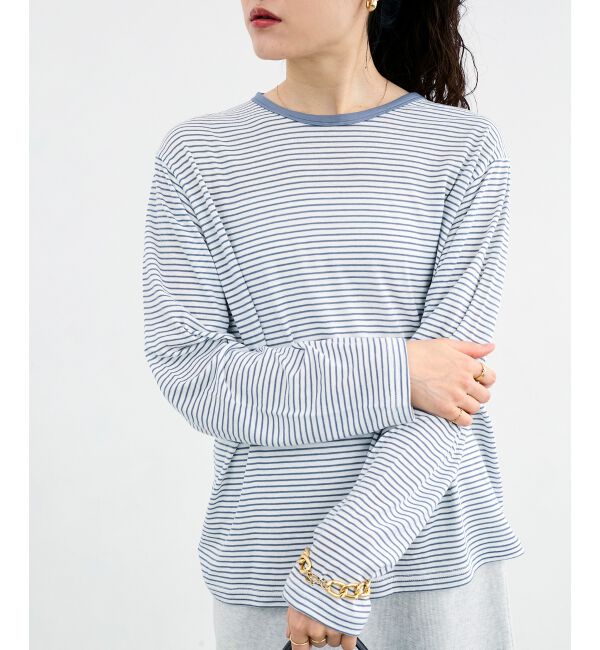  「シアーボーダーカットソー」|Tシャツ・カットソー|