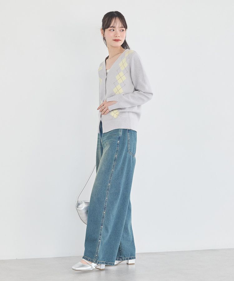 earth music&ecology「スタッズデニムパンツ」|デニム|