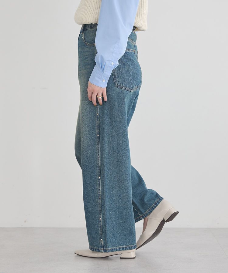 earth music&ecology「スタッズデニムパンツ」|デニム|