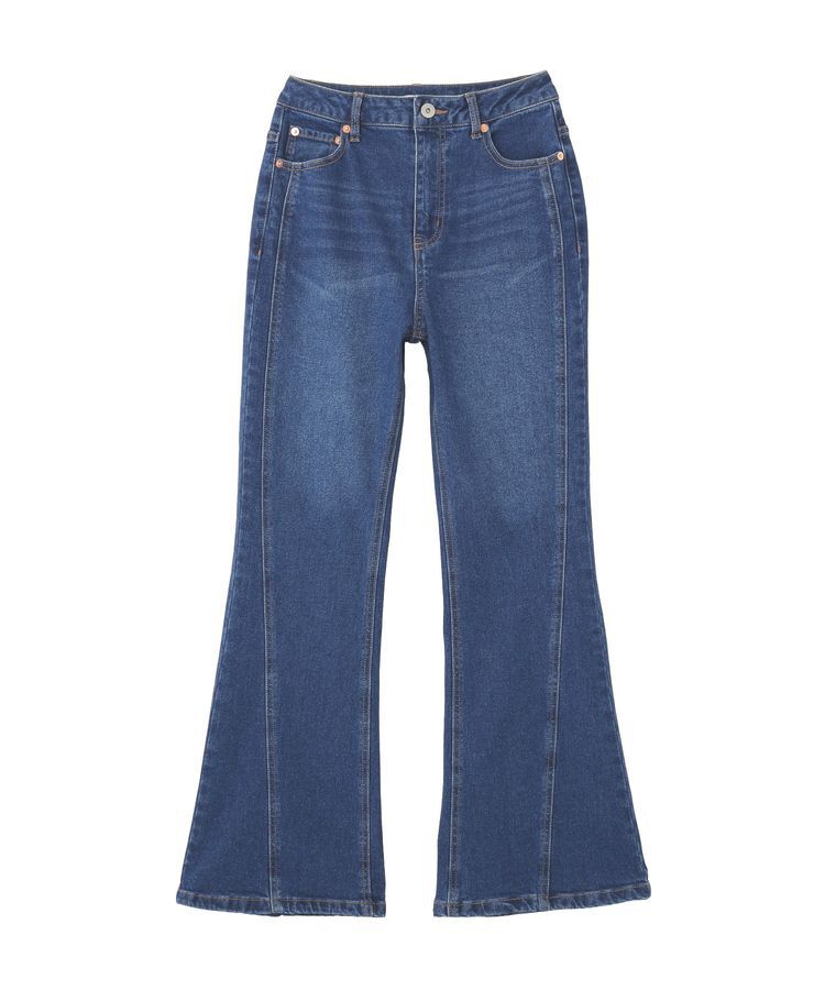 earth music&ecology「切り替えフレアデニムパンツ」|デニム|