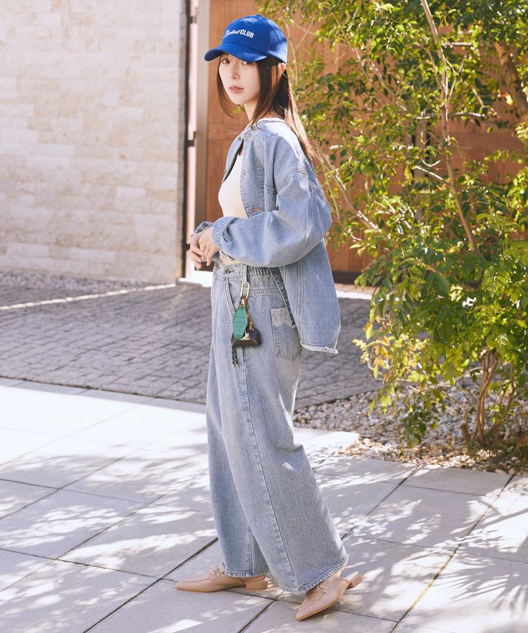 earth music&ecology「ポケットレースデニムパンツ」|デニム|