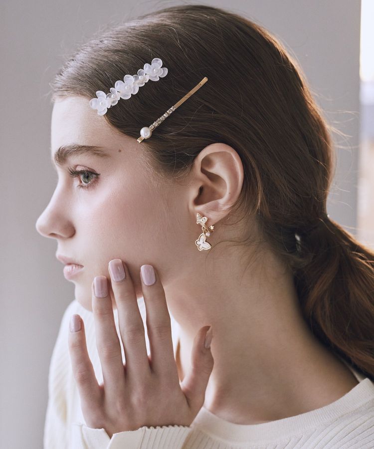 Maison de FLEUR「2セットフラワーパールヘアピン」|その他|