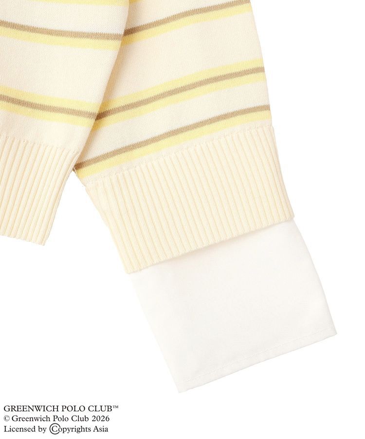 Green Parks「GREENWICH POLO CLUB(TM)布帛ドッキングポロニットプルオーバー」|Tシャツ・カットソー|