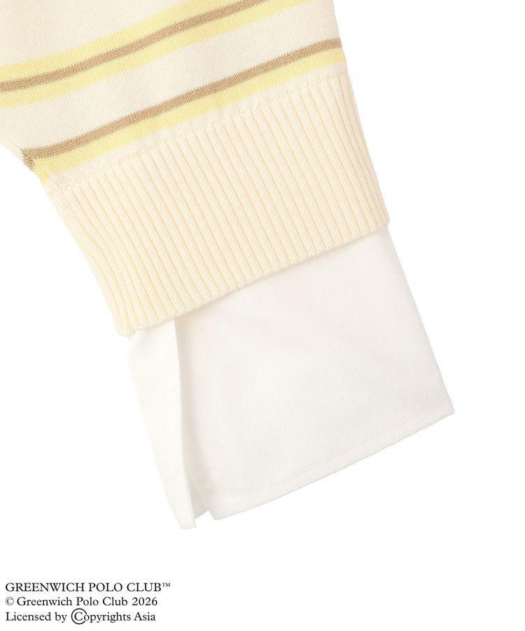 Green Parks「GREENWICH POLO CLUB(TM)布帛ドッキングポロニットプルオーバー」|Tシャツ・カットソー|