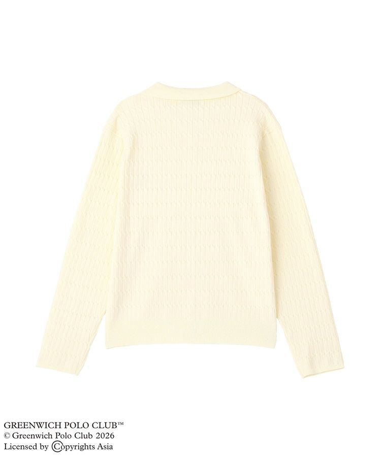 Green Parks「GREENWICH POLO CLUB(TM)ケーブル襟付ニットカーディガン」|カーディガン|