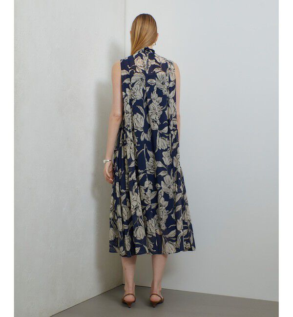 allureville「楊柳シアーフラワープリントワンピース」|ワンピース|