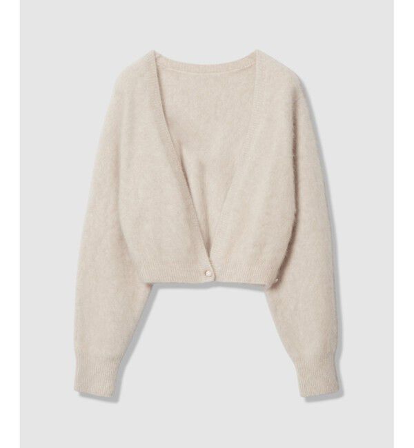 LOULOU WILLOUGHBY「【LOULOU WILLOUGHBY】カシミヤブレンドファー加工Ｖカーディガン」|カーディガン|