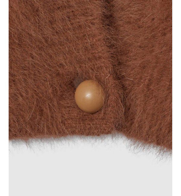 LOULOU WILLOUGHBY「【LOULOU WILLOUGHBY】カシミヤブレンドファー加工Ｖカーディガン」|カーディガン|