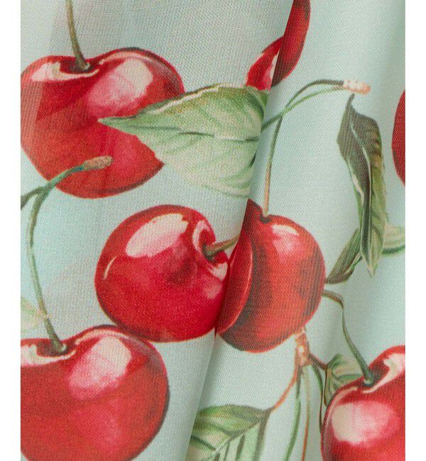 LOULOU WILLOUGHBY「WEB限定【LOULOU WILLOUGHBY】LISAチェリープリント ボウタイブラウス」|シャツ・ブラウス|