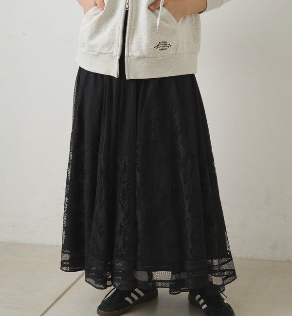  「【手洗い可能】成形レース スカート」|スカート|