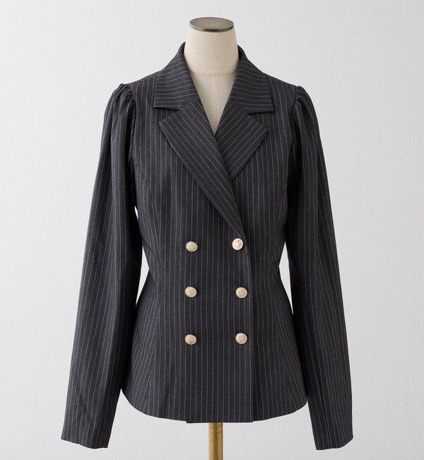  「【premiumorder】後ろレースアップテーラードジャケット/SM展開」|ダウンベスト・ベスト|