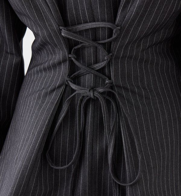  「【premiumorder】後ろレースアップテーラードジャケット/SM展開」|ダウンベスト・ベスト|