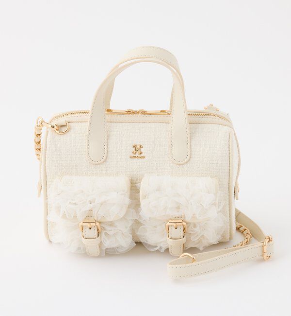  「【premiumorder】チュールポケットミニボストンバッグ」|ショルダー・メッセンジャー|