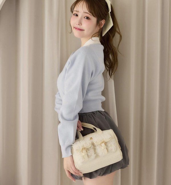  「【premiumorder】チュールポケットミニボストンバッグ」|ショルダー・メッセンジャー|