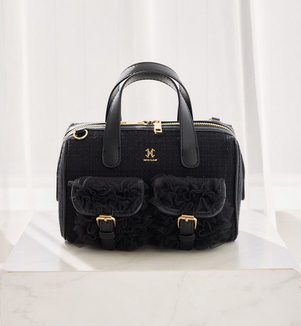  「【premiumorder】チュールポケットミニボストンバッグ」|ショルダー・メッセンジャー|