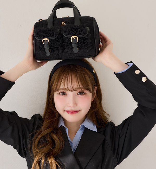  「【premiumorder】チュールポケットミニボストンバッグ」|ショルダー・メッセンジャー|