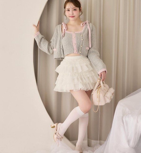  「【premiumorder】チュールポケットミニボストンバッグ」|ショルダー・メッセンジャー|