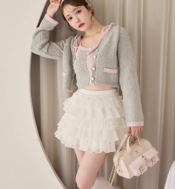  「【premiumorder】チュールポケットミニボストンバッグ」|ショルダー・メッセンジャー|