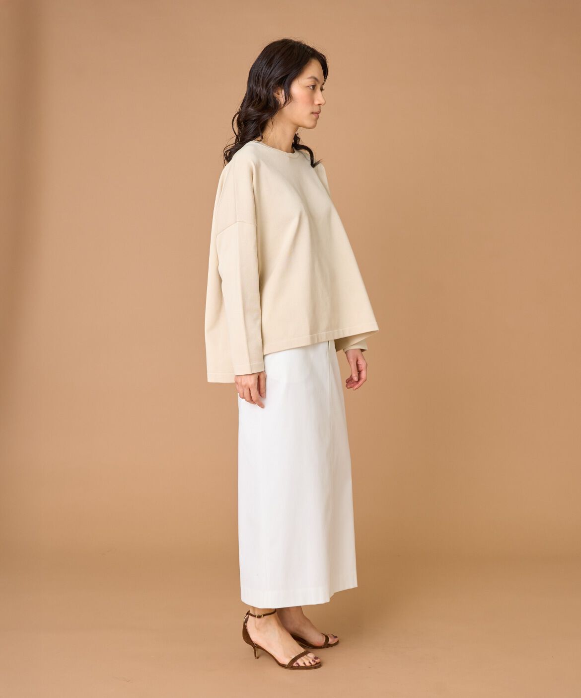 INED「オーバーサイズクルーネックニット」|ニット・セーター|