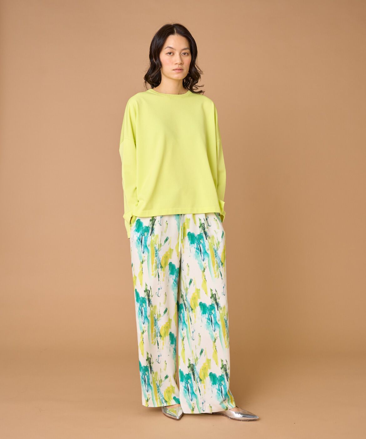 INED「オーバーサイズクルーネックニット」|ニット・セーター|