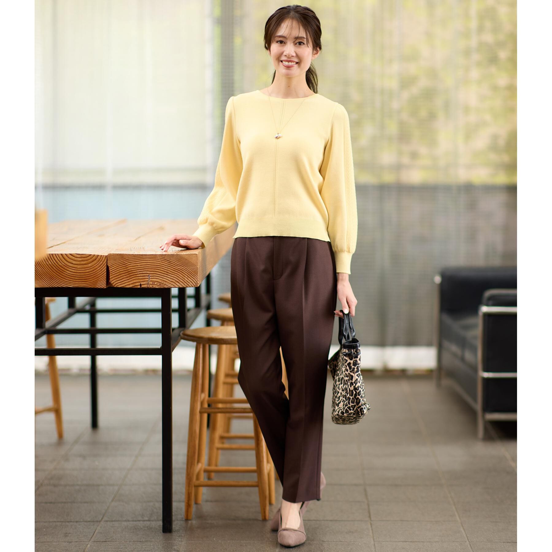 Reflect「【選べる8色／スカートにもパンツにも◎】ウール混ボートネックニット」|ニット・セーター|