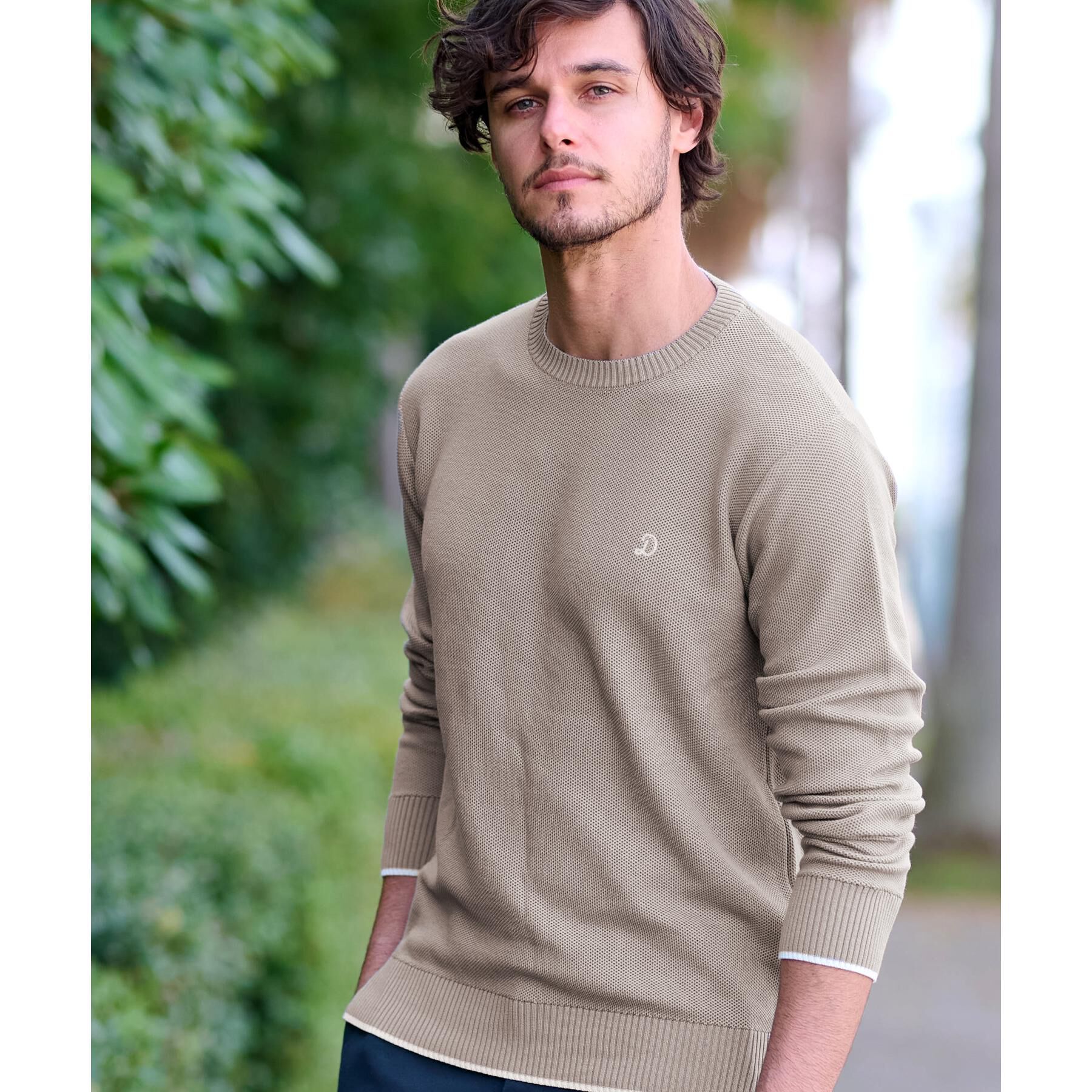 DRESSTERIOR「鹿の子クルーネックニット」|ニット・セーター|