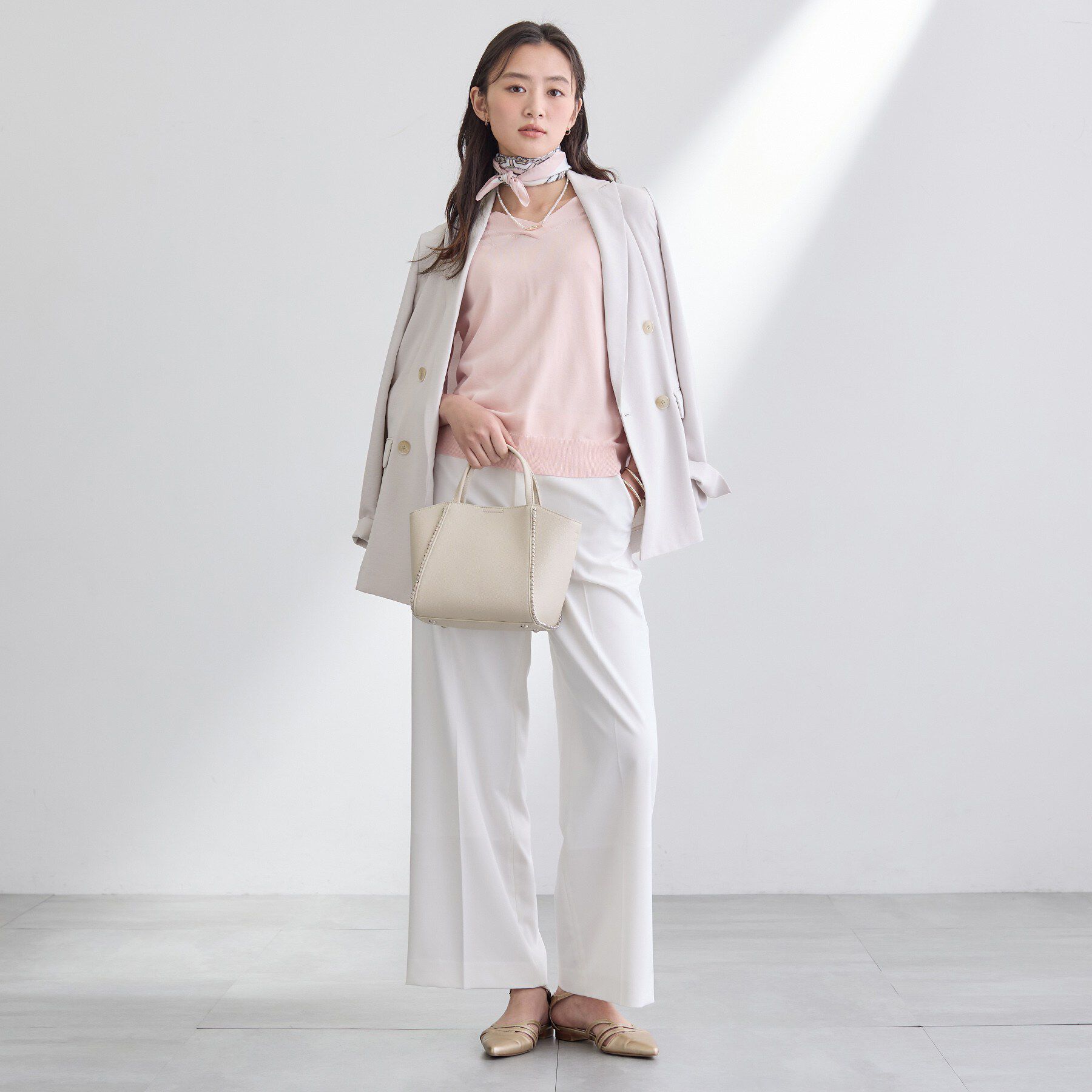 INDIVI「【洗える／多機能／SETUP可】着る日傘ダブルジャケット」|テーラードジャケット|