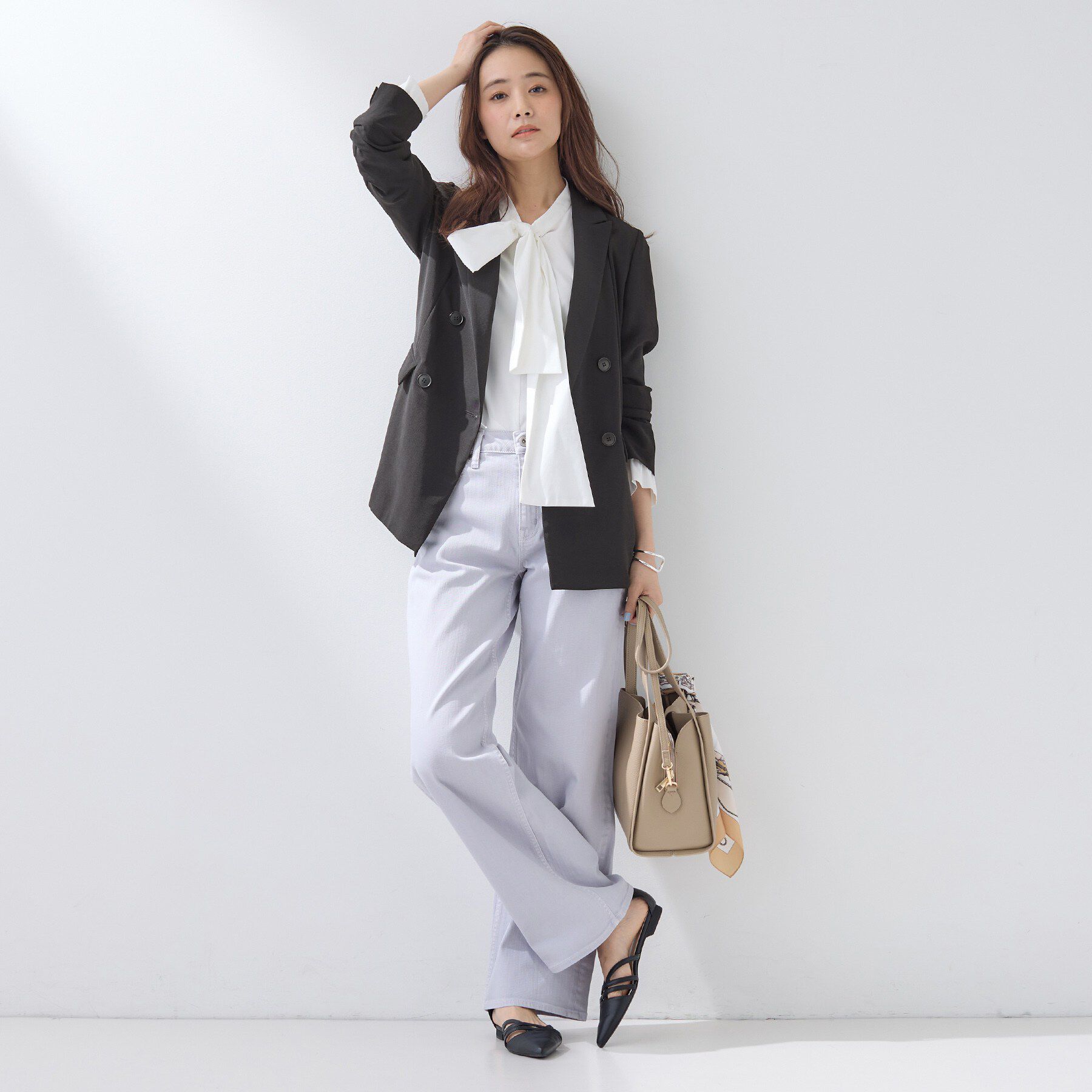 INDIVI「【洗える／多機能／SETUP可】着る日傘ダブルジャケット」|テーラードジャケット|