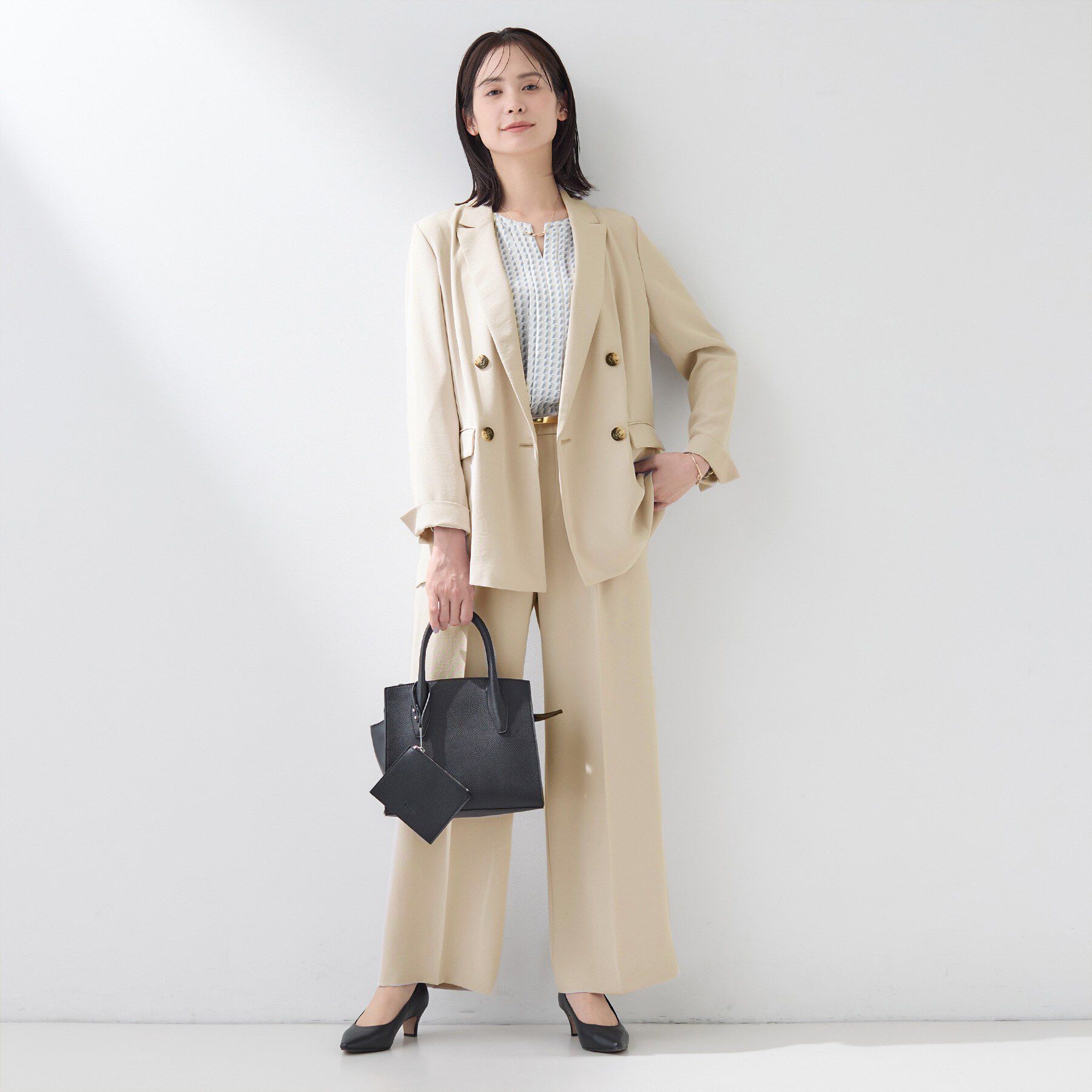 INDIVI「【洗える／多機能／SETUP可】着る日傘ダブルジャケット」|テーラードジャケット|