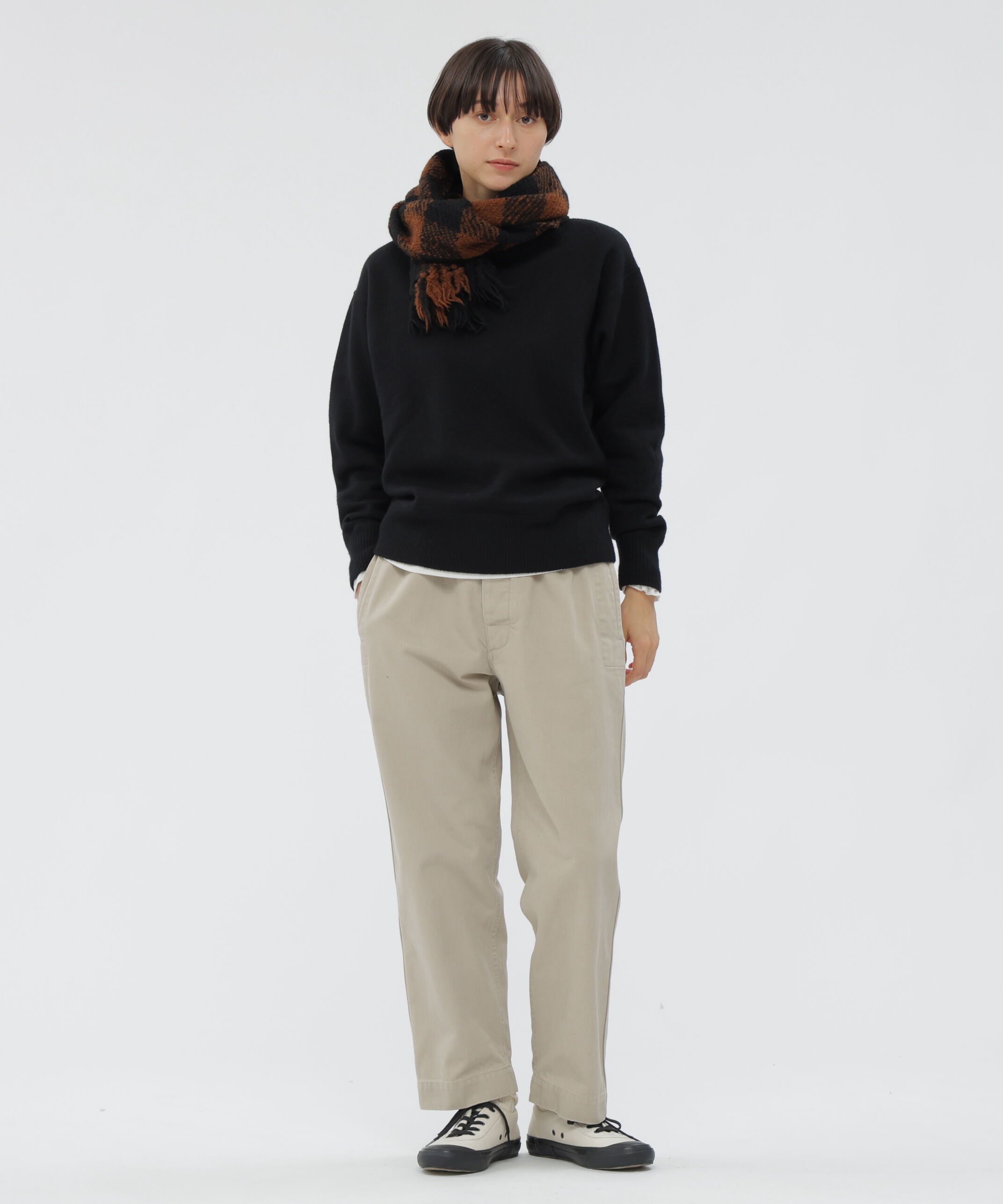 MHL.「CHUNKY WOOL CHECK SCARF」|バンダナ・スカーフ|