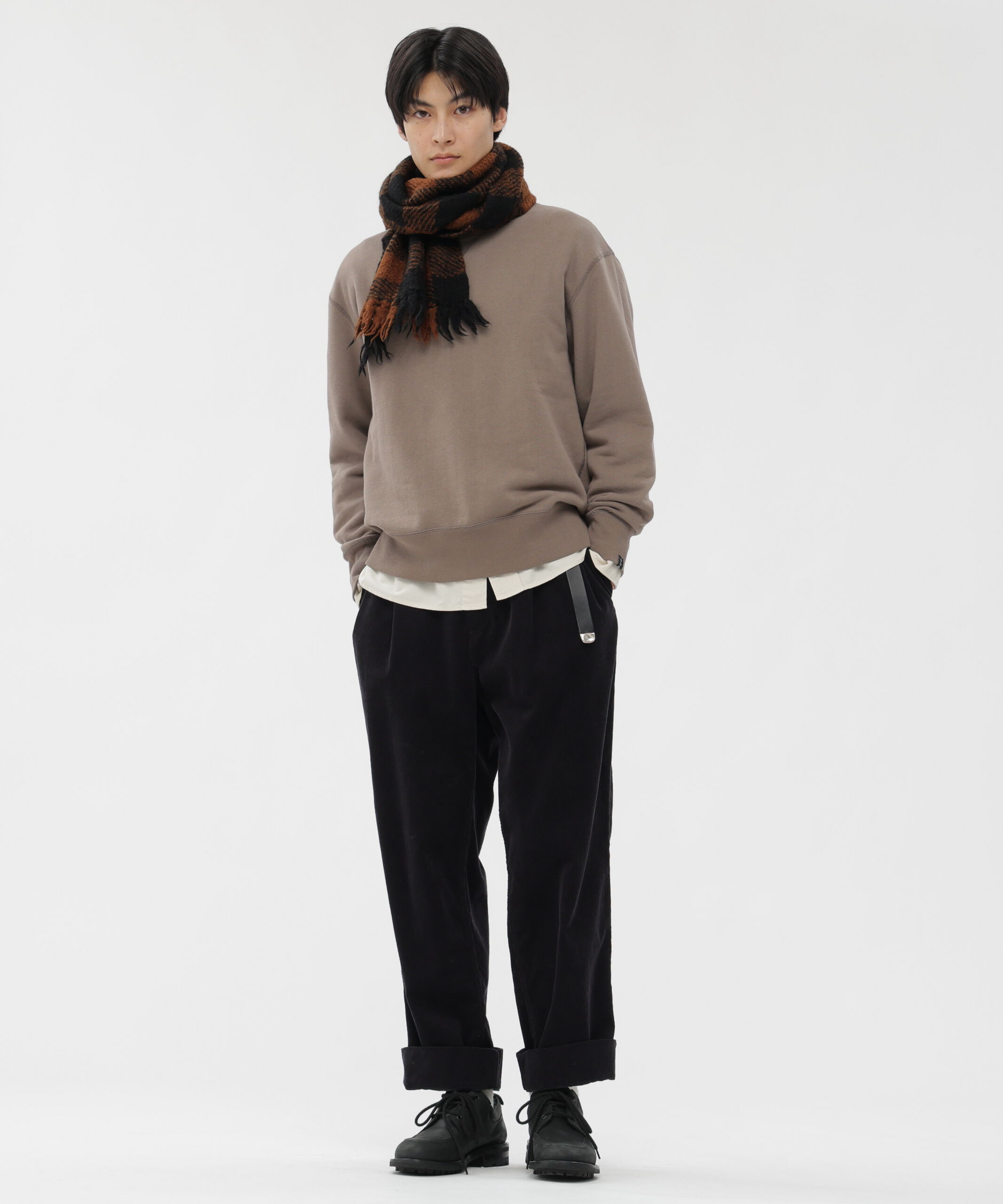 MHL.「CHUNKY WOOL CHECK SCARF」|バンダナ・スカーフ|