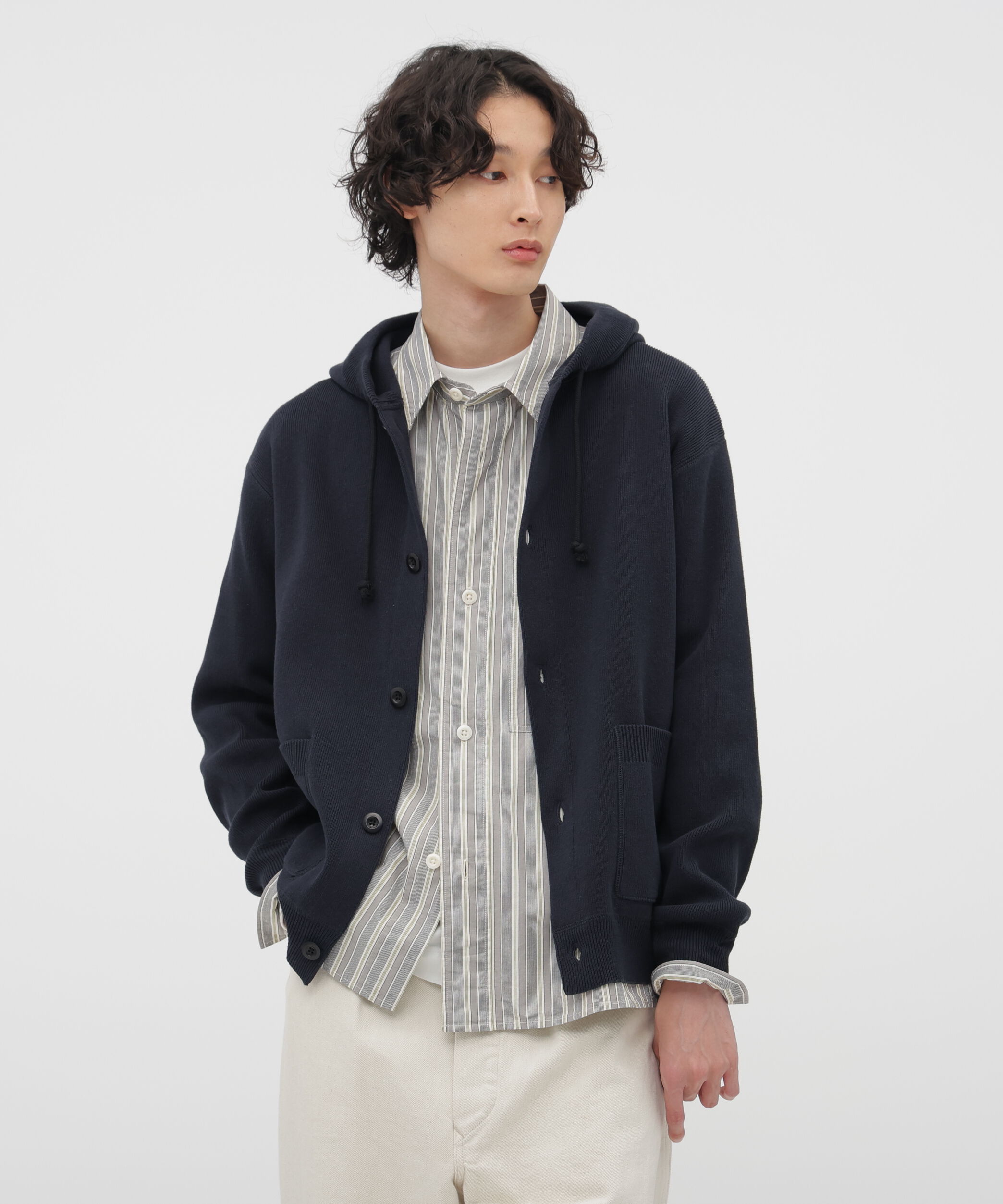 MHL.「VINTAGE DRY COTTON KNITWEAR」|ニット・セーター|DARK NAVY1